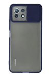 Xiaomi Mİ 11 Lite Kılıf Palm Buzlu Kamera Sürgülü Silikon - Lacivert