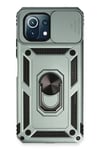 Xiaomi Mİ 11 Lite Kılıf Pars Lens Yüzüklü Silikon - Yeşil