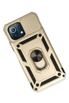 Xiaomi Mİ 11 Lite Kılıf Pars Lens Yüzüklü Silikon - Gold