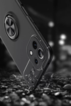 Xiaomi Mİ 11 Lite Kılıf Range Yüzüklü Silikon - Siyah-Gold