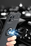 Xiaomi Mİ 11 Lite Kılıf Range Yüzüklü Silikon - Siyah-Gold