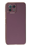 Xiaomi Mİ 11 Lite Kılıf Volet Silikon - Mor