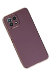Xiaomi Mİ 11 Lite Kılıf Volet Silikon - Mor