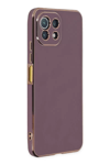 Xiaomi Mİ 11 Lite Kılıf Volet Silikon - Mor