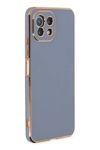 Xiaomi Mİ 11 Lite Kılıf Volet Silikon - Mavi