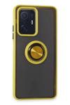 Xiaomi Mi 11T Pro Kılıf Montreal Yüzüklü Silikon Kapak - Sarı