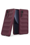 Xiaomi Mi 12 Lite Kılıf Optimum Silikon - Bordo