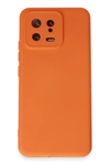 Xiaomi Mi 13 Kılıf Nano içi Kadife Silikon - Turuncu