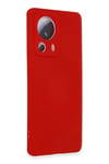 Xiaomi Mi 13 Lite Kılıf Nano içi Kadife Silikon - Kırmızı