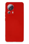 Xiaomi Mi 13 Lite Kılıf Nano içi Kadife Silikon - Kırmızı