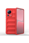 Xiaomi Mi 13 Lite Kılıf Optimum Silikon - Kırmızı