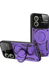 Xiaomi Mi 13T Pro Kılıf Joy Lens Standlı Kapak - Mor
