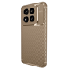 Xiaomi Mi 15 Pro Kılıf Auto Focus Karbon Kapak - Kahverengi