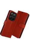 Xiaomi Mi 15T Trend S Plus Kapaklı Kılıf - Kırmızı