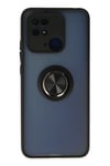 Xiaomi Poco C40 Kılıf Montreal Yüzüklü Silikon Kapak - Siyah