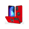 Xiaomi Poco F3 Kılıf Elit Yüzüklü Kapak - Kırmızı