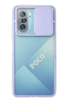Xiaomi Poco F3 Kılıf Palm Buzlu Kamera Sürgülü Silikon - Lila