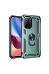 Xiaomi Poco F3 Kılıf Sofya Yüzüklü Silikon Kapak - Yeşil