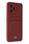 Xiaomi Poco X5 5G Kılıf Kelvin Kartvizitli Silikon - Bordo