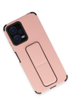 Xiaomi Poco X5 5G Kılıf Mega Standlı Silikon - Pudra