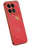 Xiaomi Poco X6 Pro Kılıf Volet Silikon - Kırmızı