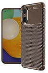 Xiaomi Poco X7 Pro Kılıf Auto Focus Karbon Kapak - Kahverengi