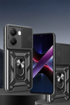Xiaomi Poco X7 Pro Kılıf Pars Lens Yüzüklü Silikon - Lacivert