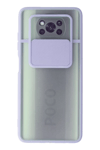Xiaomi Pocophone X3 Kılıf Palm Buzlu Kamera Sürgülü Silikon - Lila