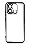 Xiaomi Redmi 12C Kılıf Lensli Silikon - Siyah