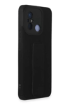 Xiaomi Redmi 12C Kılıf Mega Standlı Silikon - Siyah