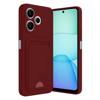 Xiaomi Redmi 13 4G Kılıf Kelvin Kartvizitli Silikon - Bordo