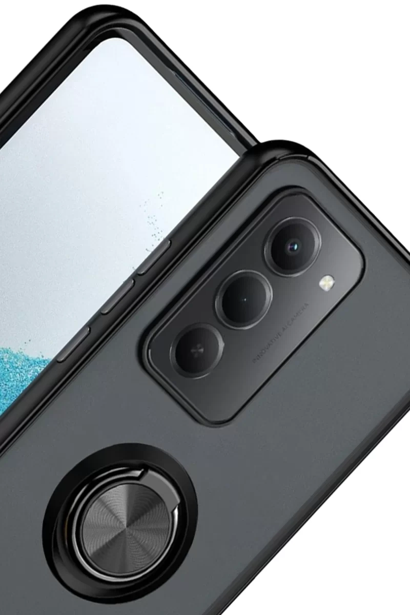 Xiaomi Redmi 15 4G Montreal Yüzüklü Silikon Kapak - Siyah