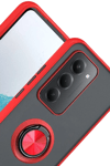 Xiaomi Redmi 15 4G Montreal Yüzüklü Silikon Kapak - Kırmızı