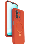 Xiaomi Redmi 15C 4G Regal Magsafe Standlı Kapak - Turuncu
