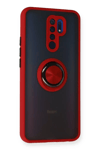 Xiaomi Redmi 9 Kılıf Montreal Yüzüklü Silikon Kapak - Kırmızı