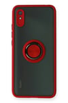 Xiaomi Redmi 9A Kılıf Montreal Yüzüklü Silikon Kapak - Kırmızı
