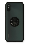 Xiaomi Redmi 9A Kılıf Montreal Yüzüklü Silikon Kapak - Siyah