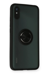 Xiaomi Redmi 9A Kılıf Montreal Yüzüklü Silikon Kapak - Siyah