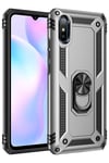 Xiaomi Redmi 9A Kılıf Sofya Yüzüklü Silikon Kapak - Gümüş