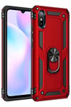 Xiaomi Redmi 9A Kılıf Sofya Yüzüklü Silikon Kapak - Kırmızı
