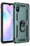 Xiaomi Redmi 9A Kılıf Sofya Yüzüklü Silikon Kapak - Yeşil
