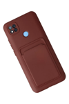 Xiaomi Redmi 9C Kılıf Kelvin Kartvizitli Silikon - Bordo
