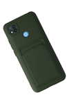 Xiaomi Redmi 9C Kılıf Kelvin Kartvizitli Silikon - Koyu Yeşil