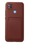 Xiaomi Redmi 9C Kılıf Kelvin Kartvizitli Silikon - Bordo