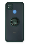 Xiaomi Redmi 9C Kılıf Montreal Yüzüklü Silikon Kapak - Yeşil