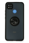Xiaomi Redmi 9C Kılıf Montreal Yüzüklü Silikon Kapak - Siyah