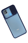 Xiaomi Redmi 9C Kılıf Palm Buzlu Kamera Sürgülü Silikon - Lacivert