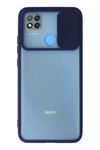 Xiaomi Redmi 9C Kılıf Palm Buzlu Kamera Sürgülü Silikon - Lacivert