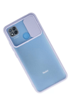 Xiaomi Redmi 9C Kılıf Palm Buzlu Kamera Sürgülü Silikon - Lila