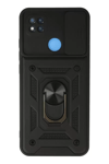 Xiaomi Redmi 9C Kılıf Pars Lens Yüzüklü Silikon - Siyah